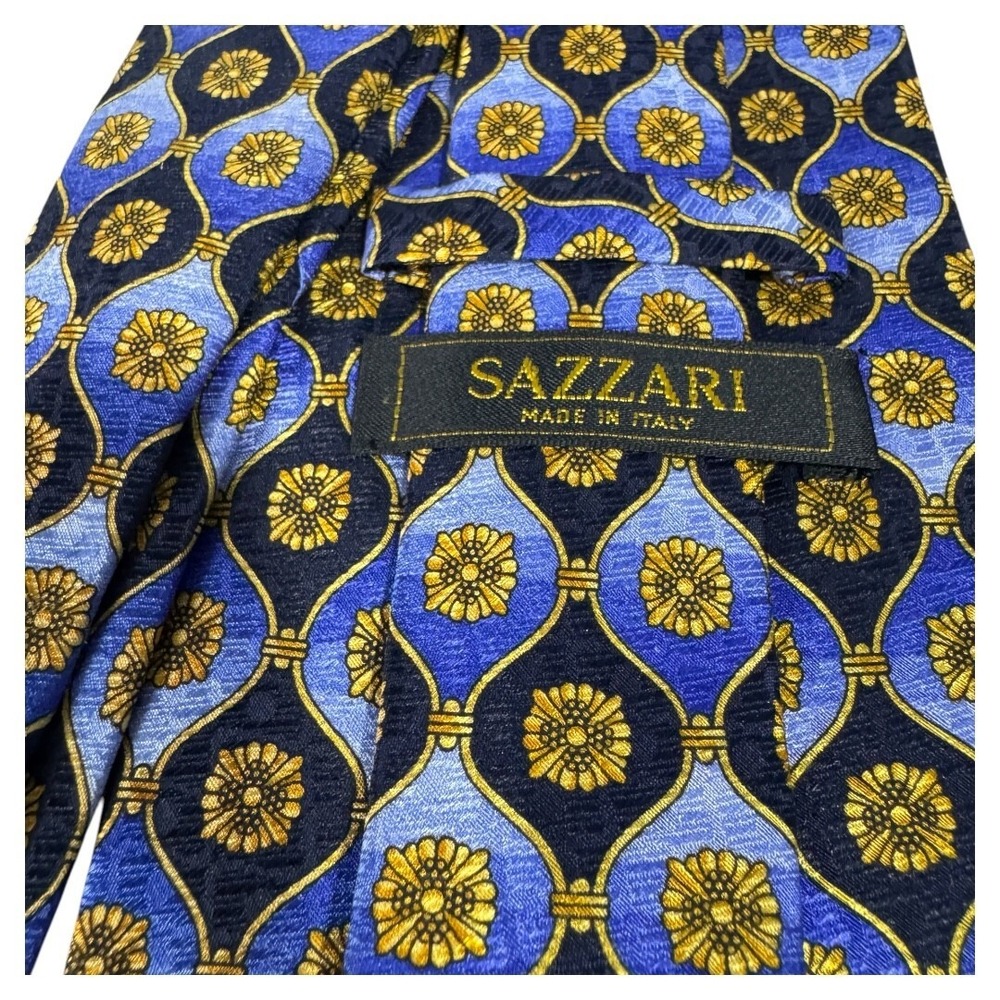 Sazzari Tie. 100% Silk. Hand Made‎ in Italy. Classic mens